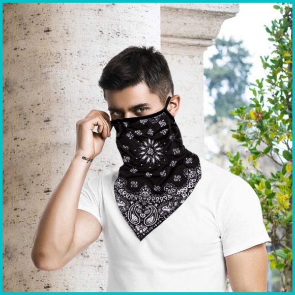 Paisley Mask Scarf w/ Ear Loops - Picture 6 of 7